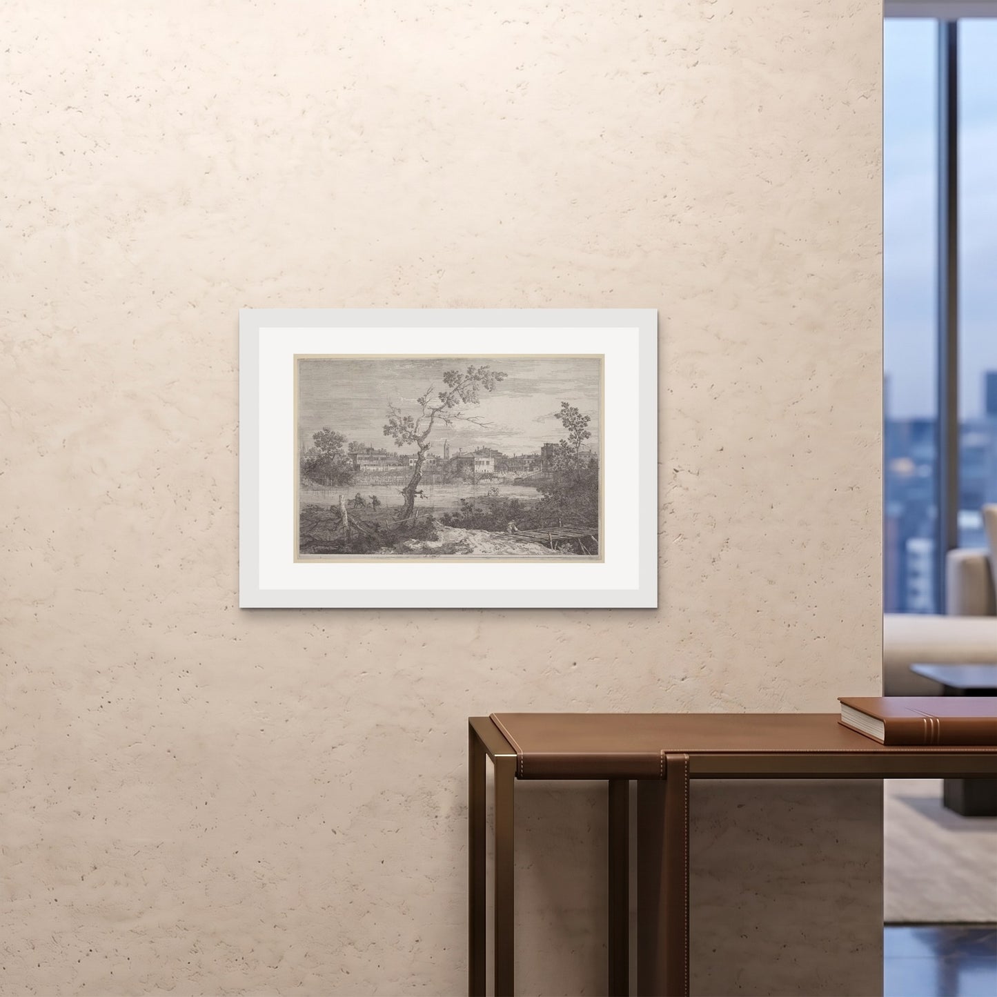 Orlonzo - FRAMED PRINT WHITE 841594cm3323 ROOM