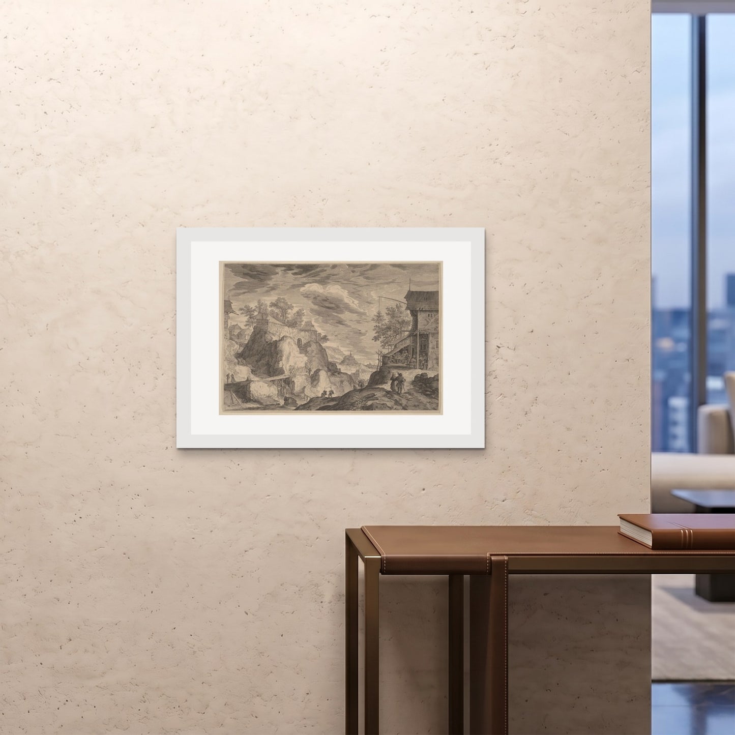 Orlonzo - FRAMED PRINT WHITE 841594cm3323 ROOM