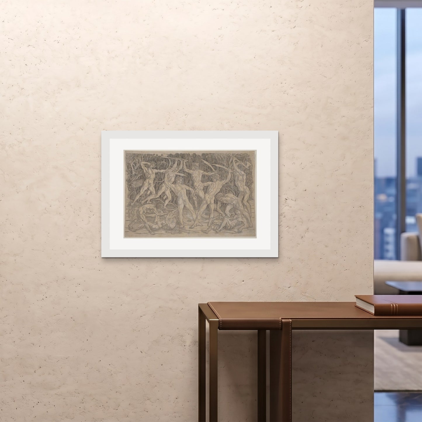 Orlonzo - FRAMED PRINT WHITE 841594cm3323 ROOM