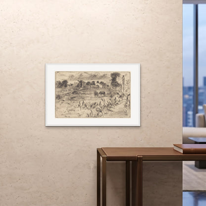 Orlonzo - FRAMED PRINT WHITE 9060cm3624 ROOM