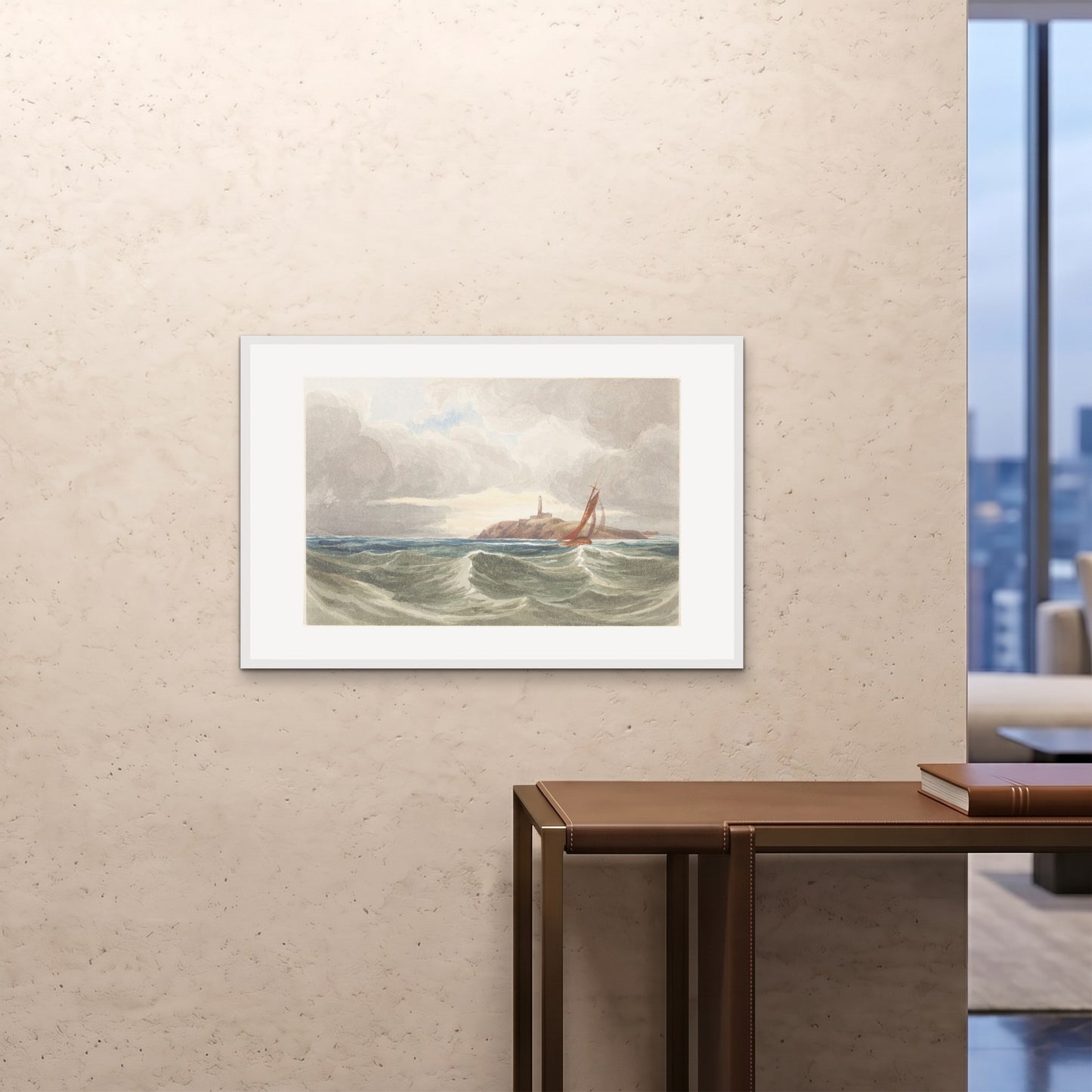 Orlonzo - FRAMED PRINT WHITE 9060cm3624 ROOM
