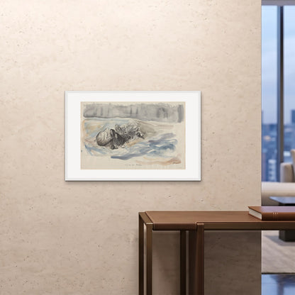 Orlonzo - FRAMED PRINT WHITE 9060cm3624 ROOM
