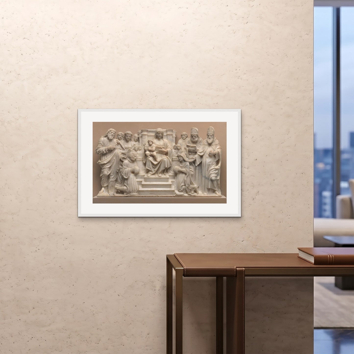 Orlonzo - FRAMED PRINT WHITE 9060cm3624 ROOM