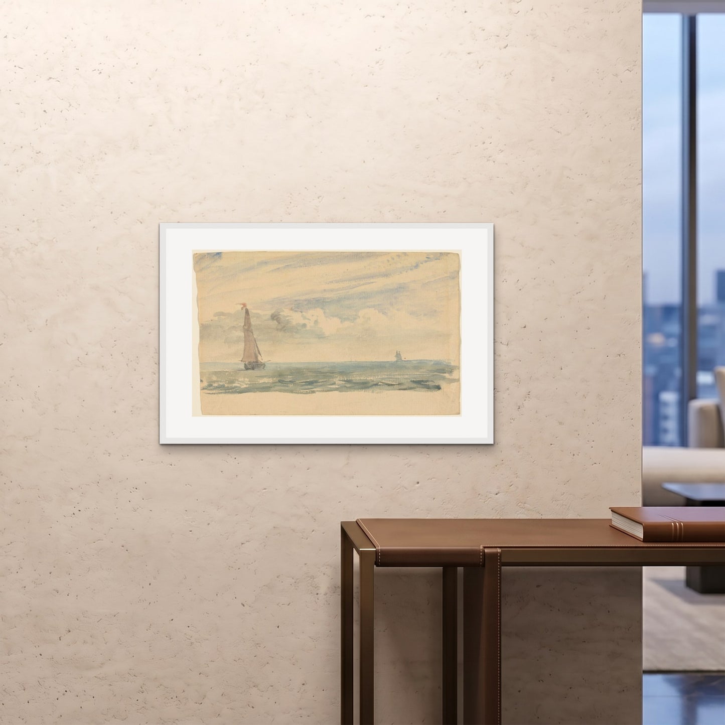 Orlonzo - FRAMED PRINT WHITE 9060cm3624 ROOM