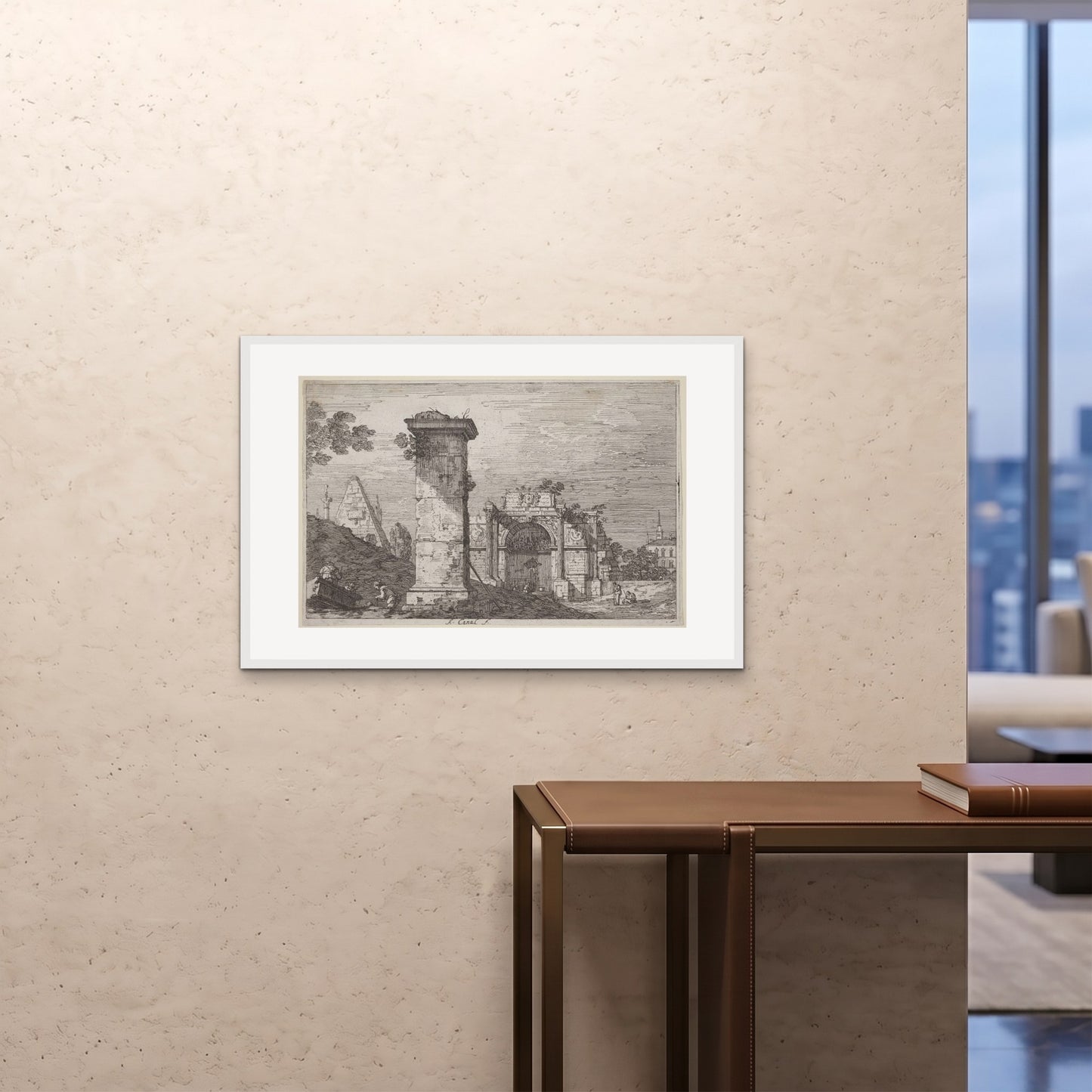 Orlonzo - FRAMED PRINT WHITE 9060cm3624 ROOM