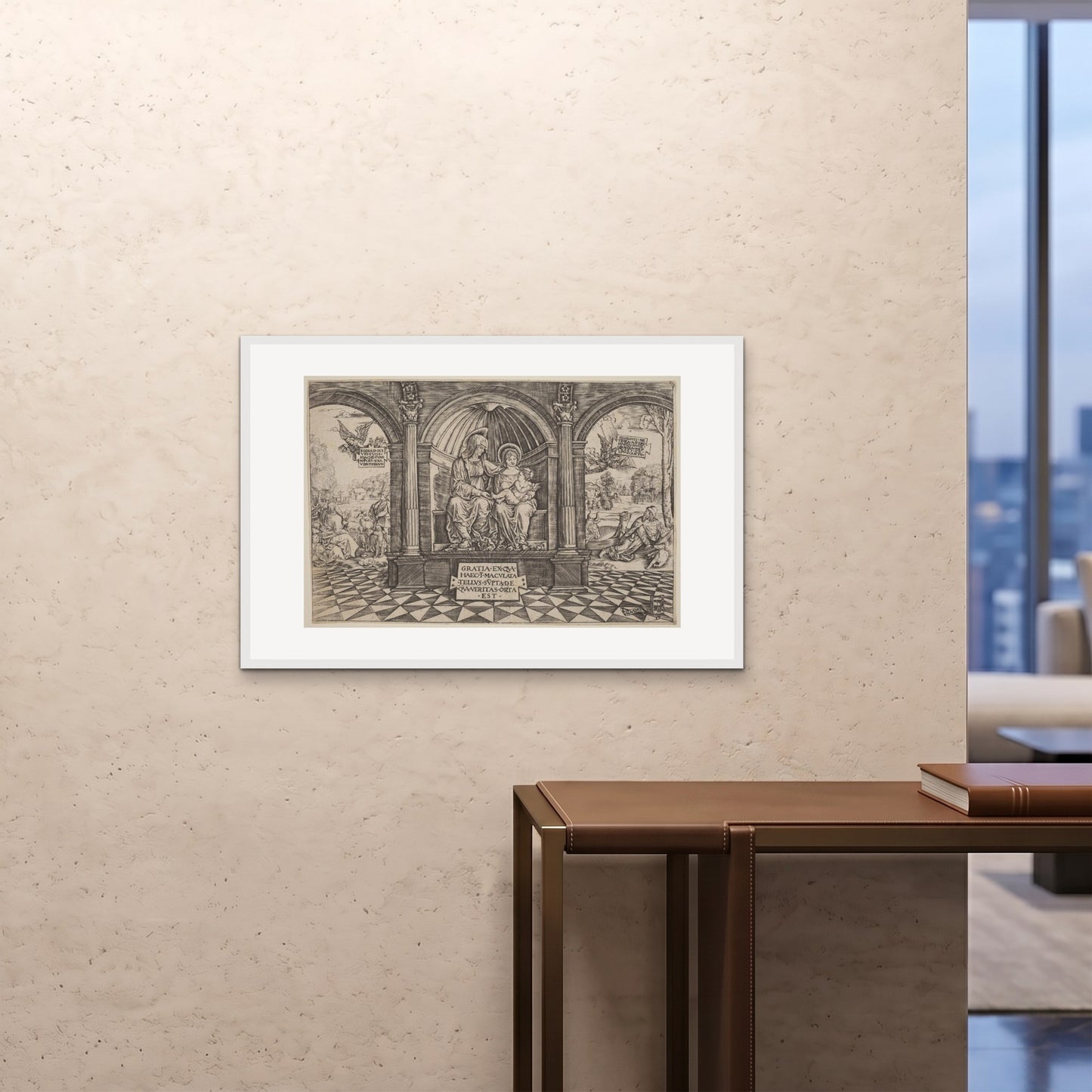Orlonzo - FRAMED PRINT WHITE 9060cm3624 ROOM