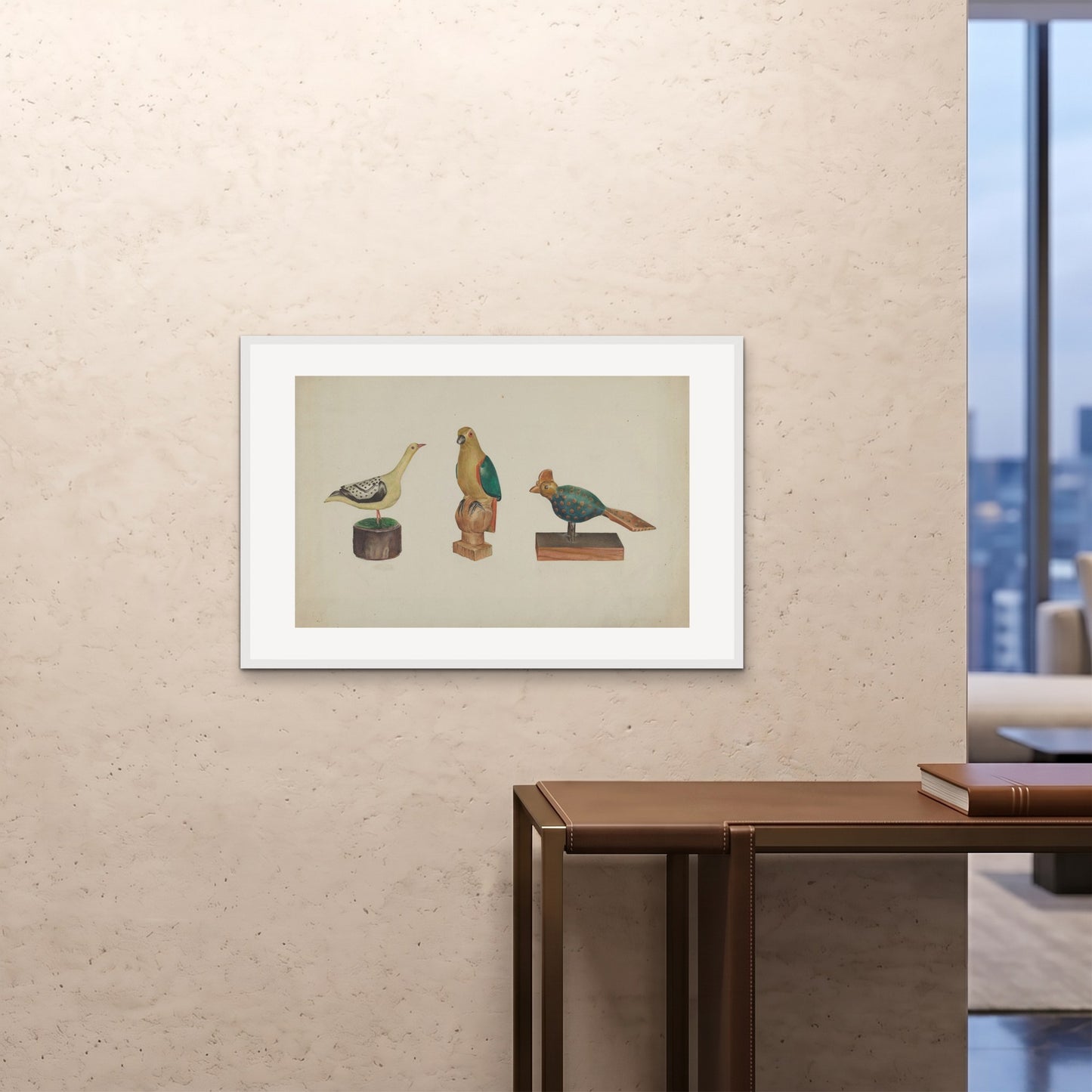Orlonzo - FRAMED PRINT WHITE 9060cm3624 ROOM