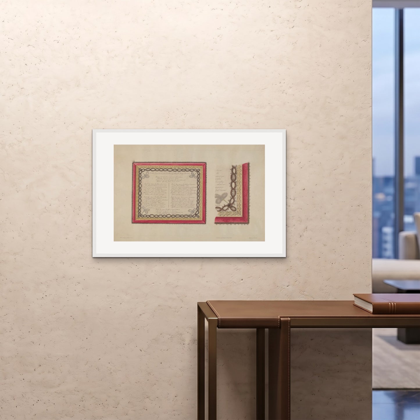 Orlonzo - FRAMED PRINT WHITE 9060cm3624 ROOM