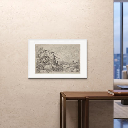 Orlonzo - FRAMED PRINT WHITE 9060cm3624 ROOM