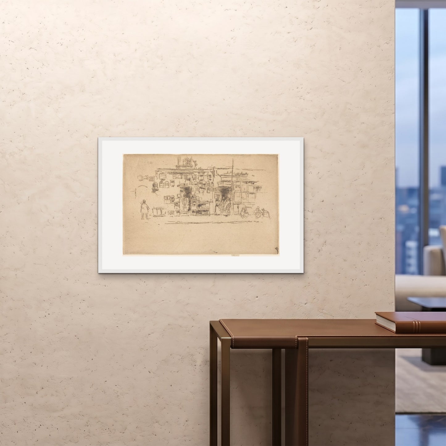 Orlonzo - FRAMED PRINT WHITE 9060cm3624 ROOM