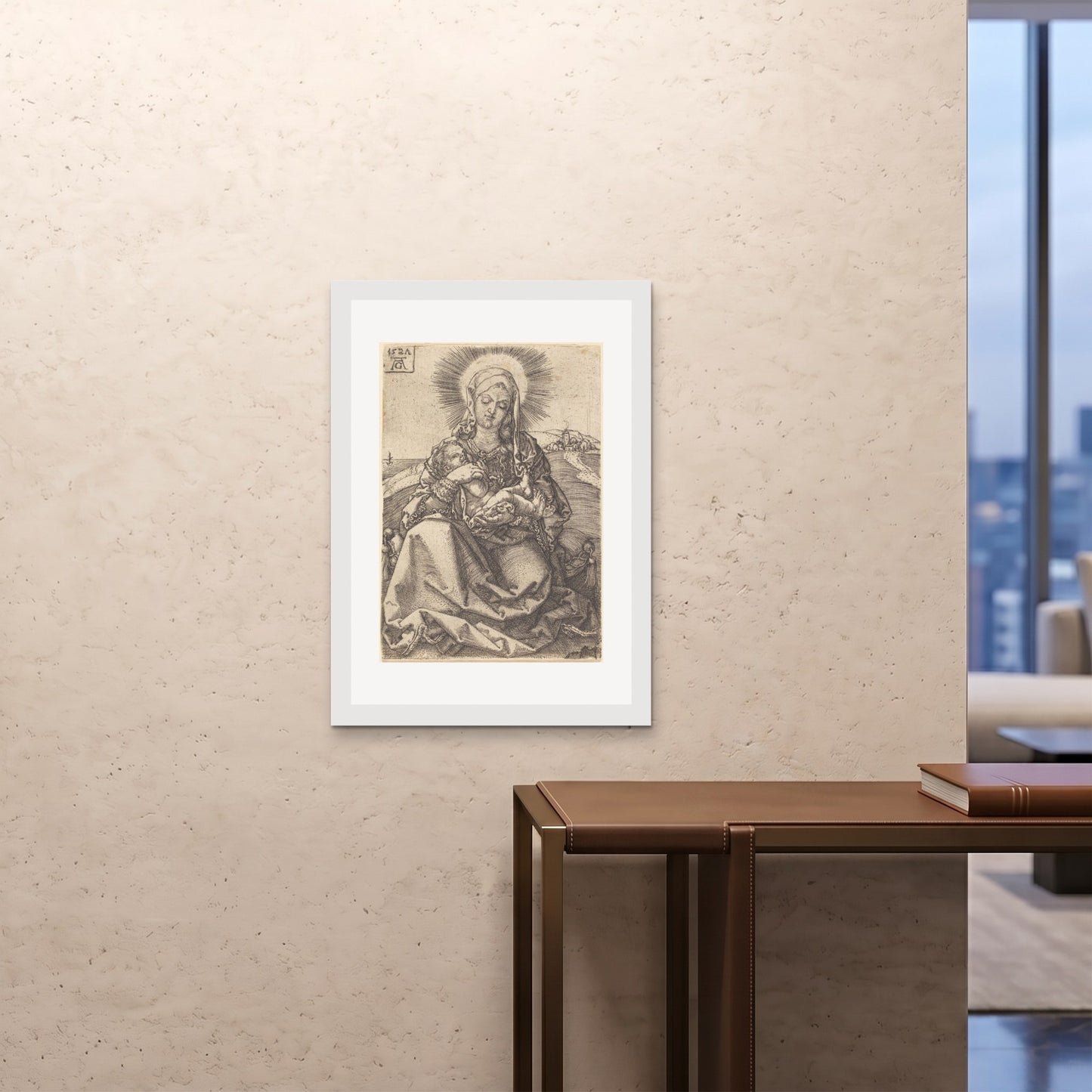 Orlonzo - FRAMED PRINT WHITE A1594x841cm ROOM