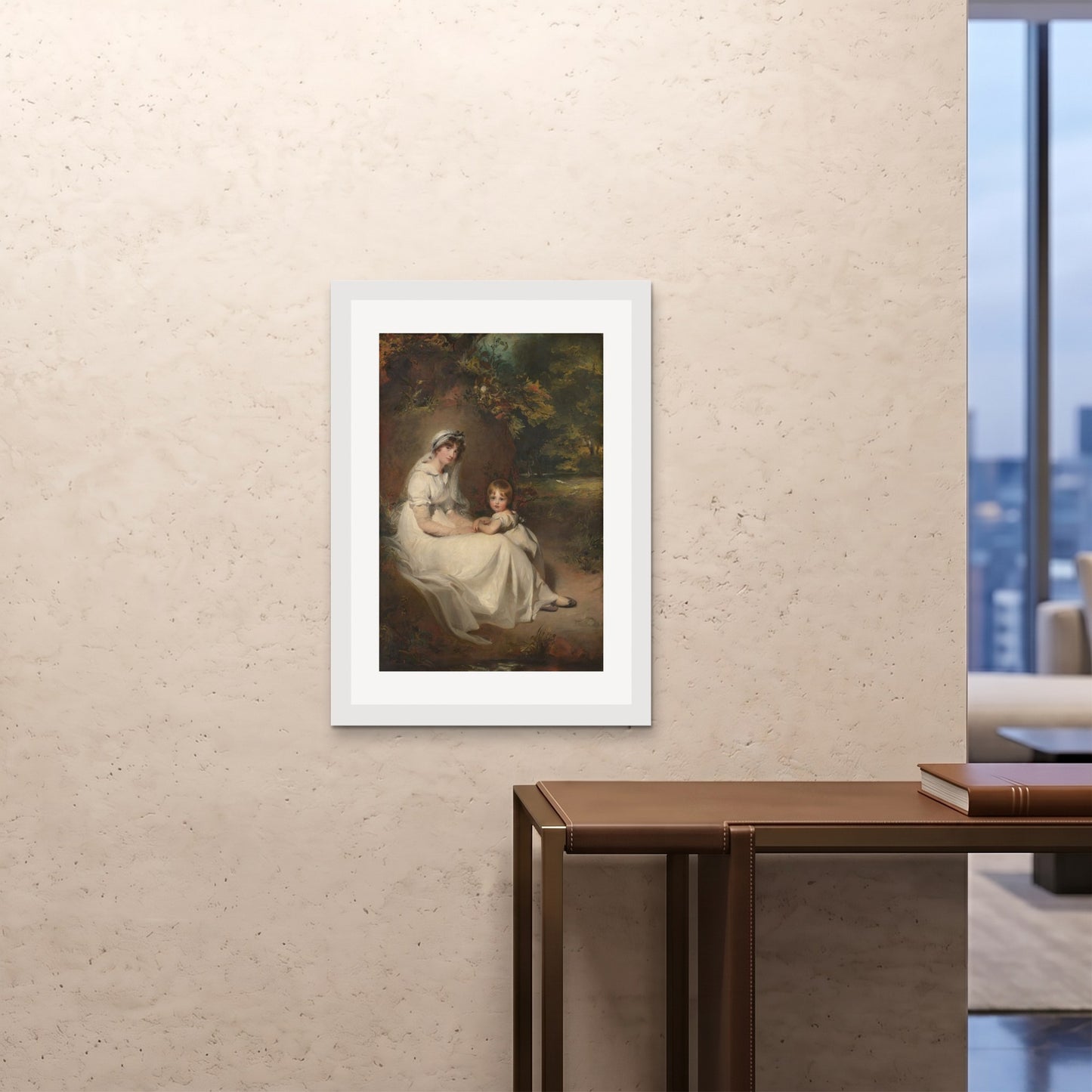 Orlonzo - FRAMED PRINT WHITE A1594x841cm ROOM