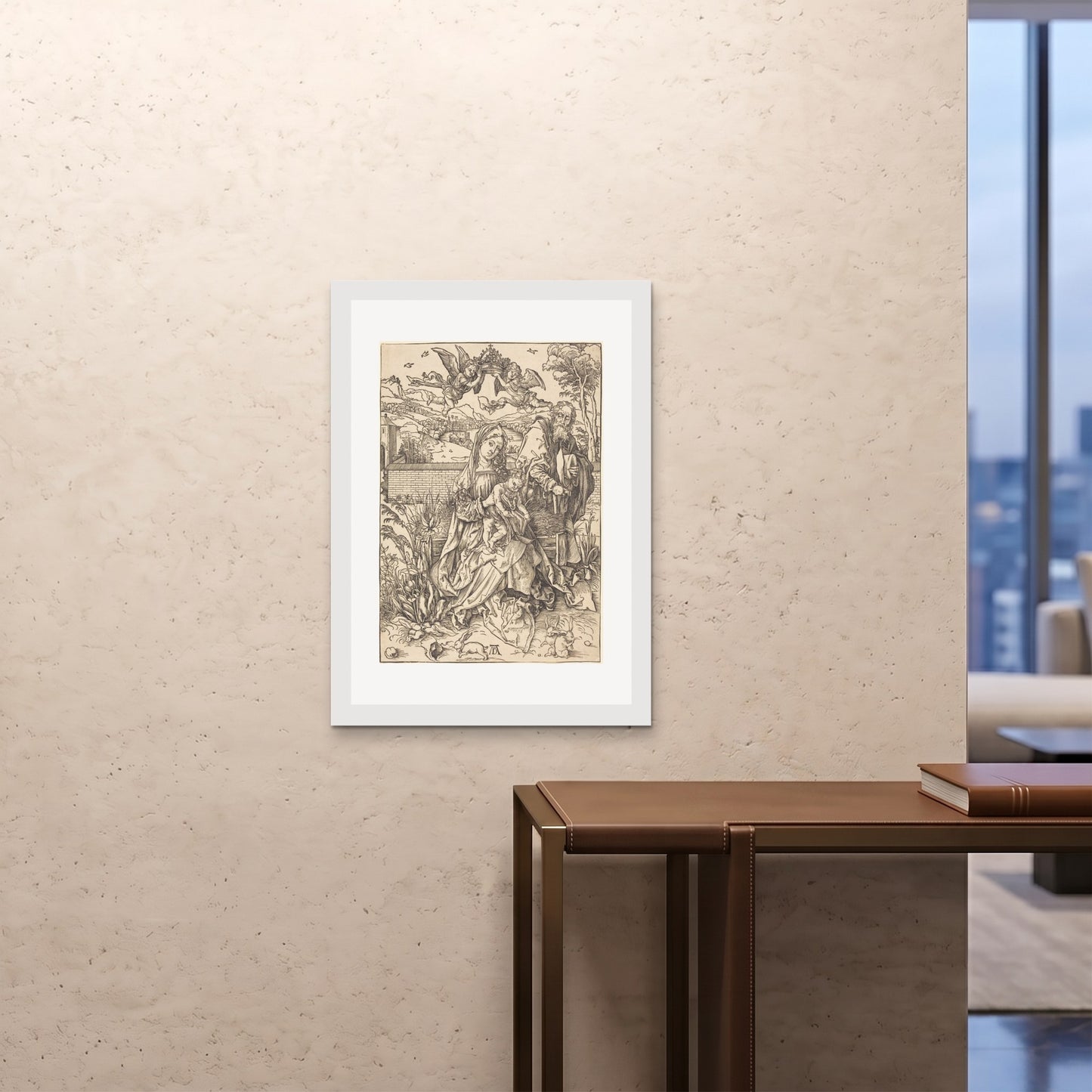 Orlonzo - FRAMED PRINT WHITE A1594x841cm ROOM