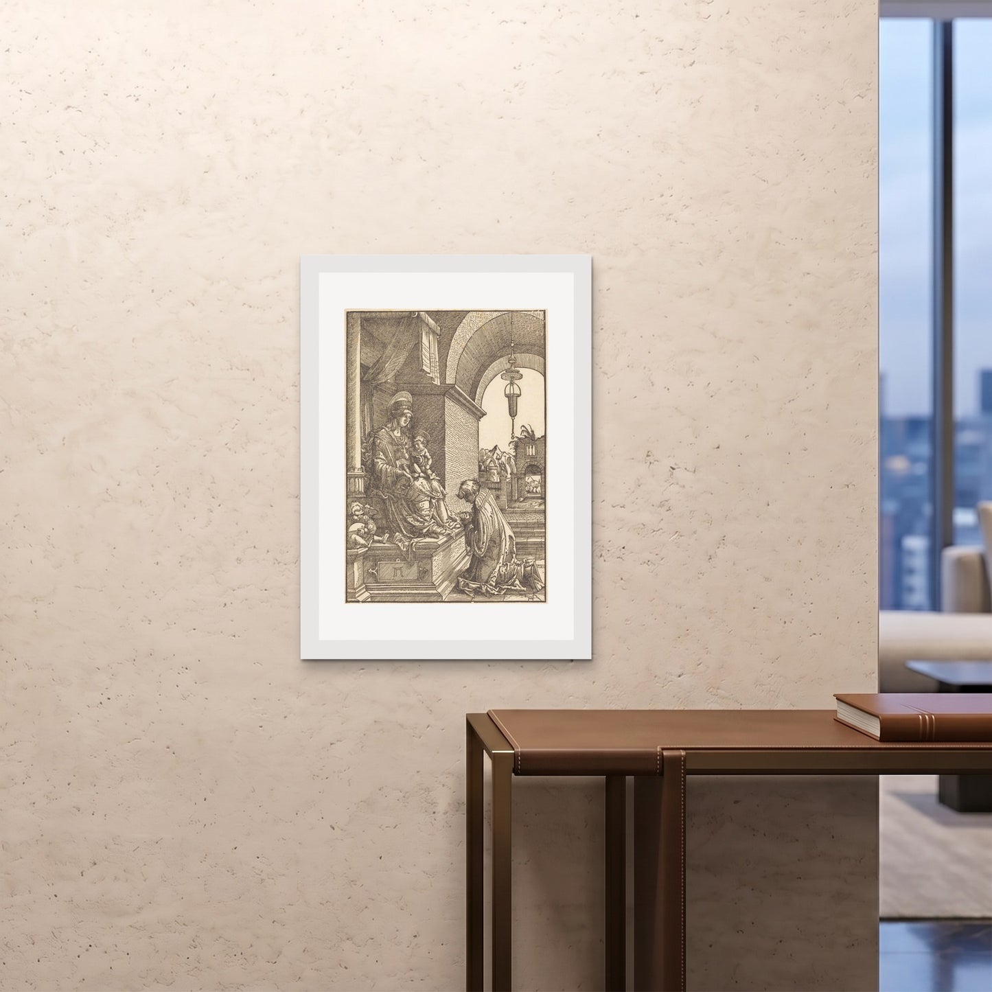 Orlonzo - FRAMED PRINT WHITE A1594x841cm ROOM