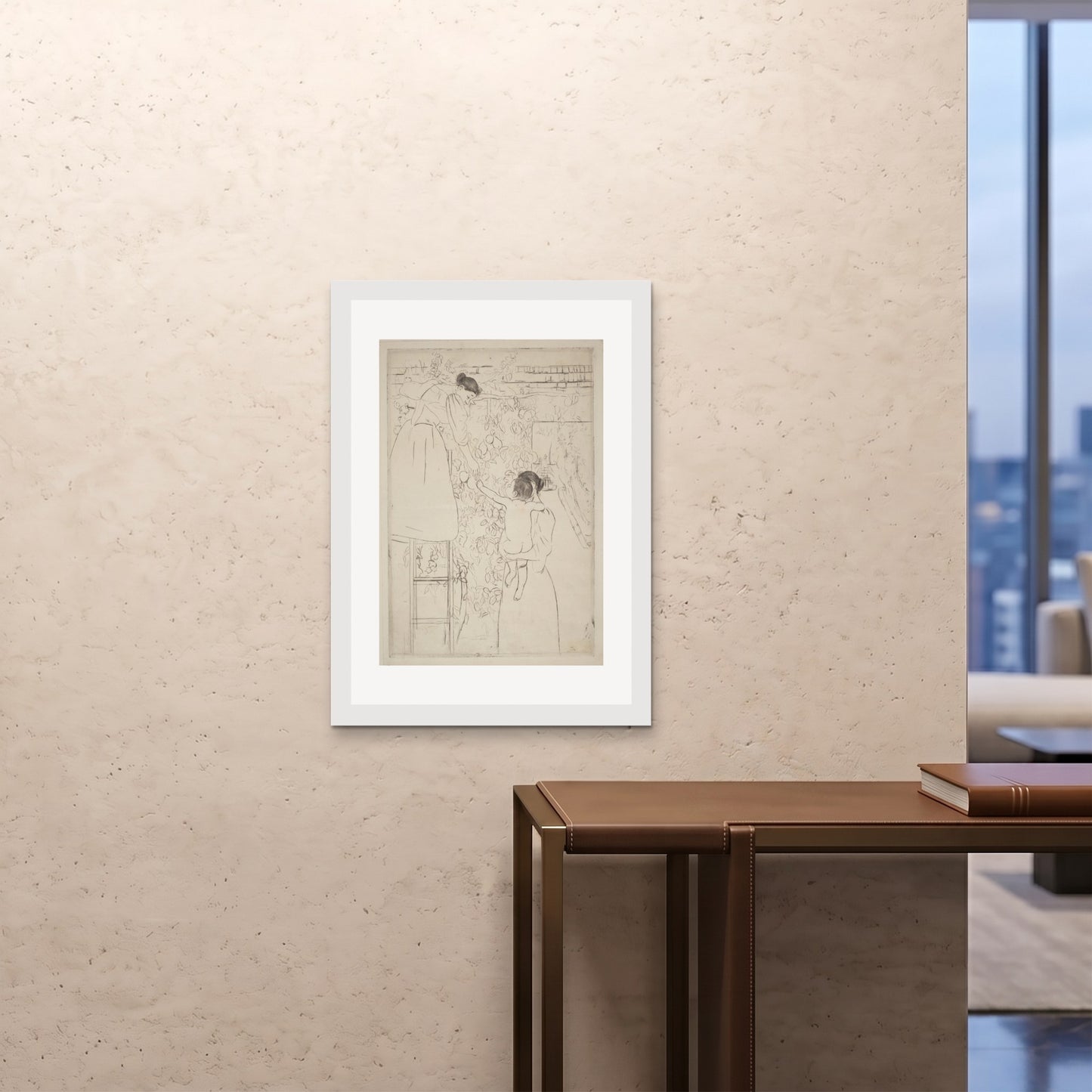 Orlonzo - FRAMED PRINT WHITE A1594x841cm ROOM