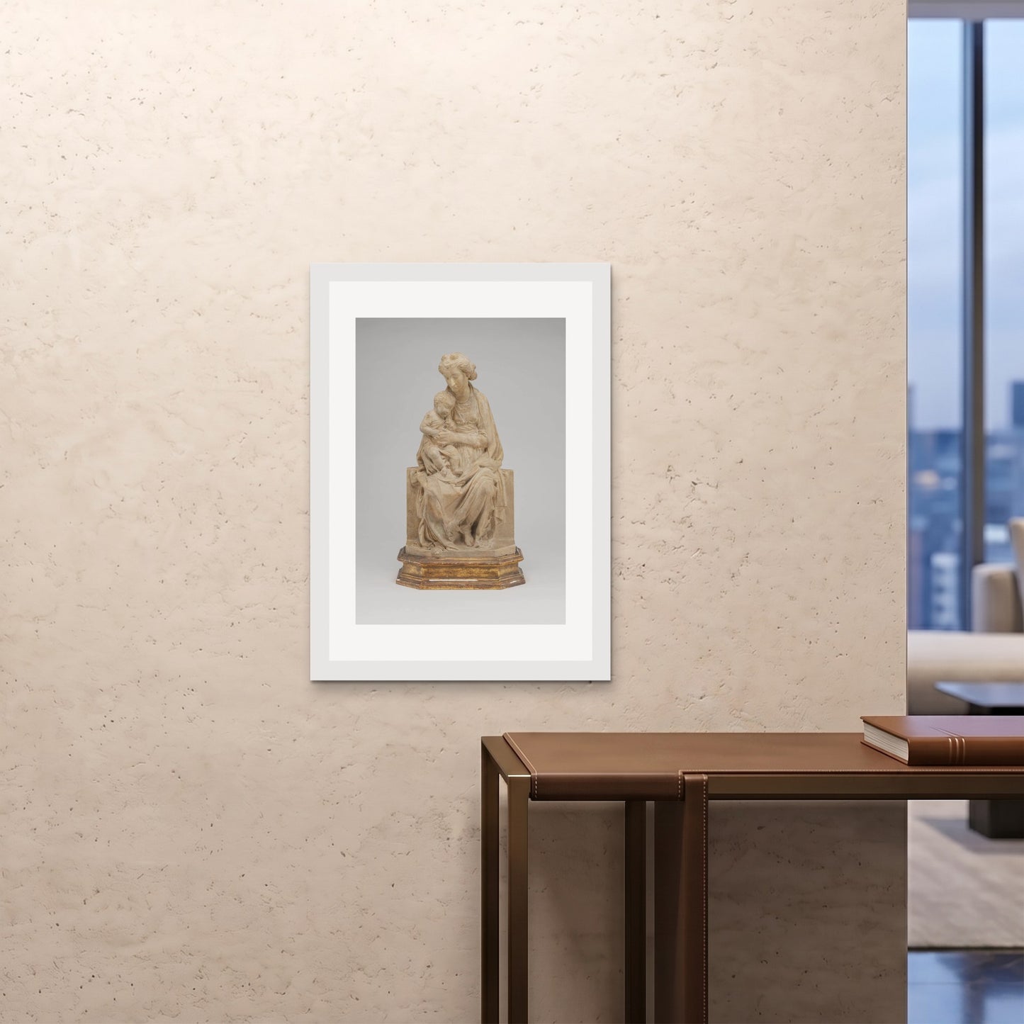 Orlonzo - FRAMED PRINT WHITE A1594x841cm ROOM