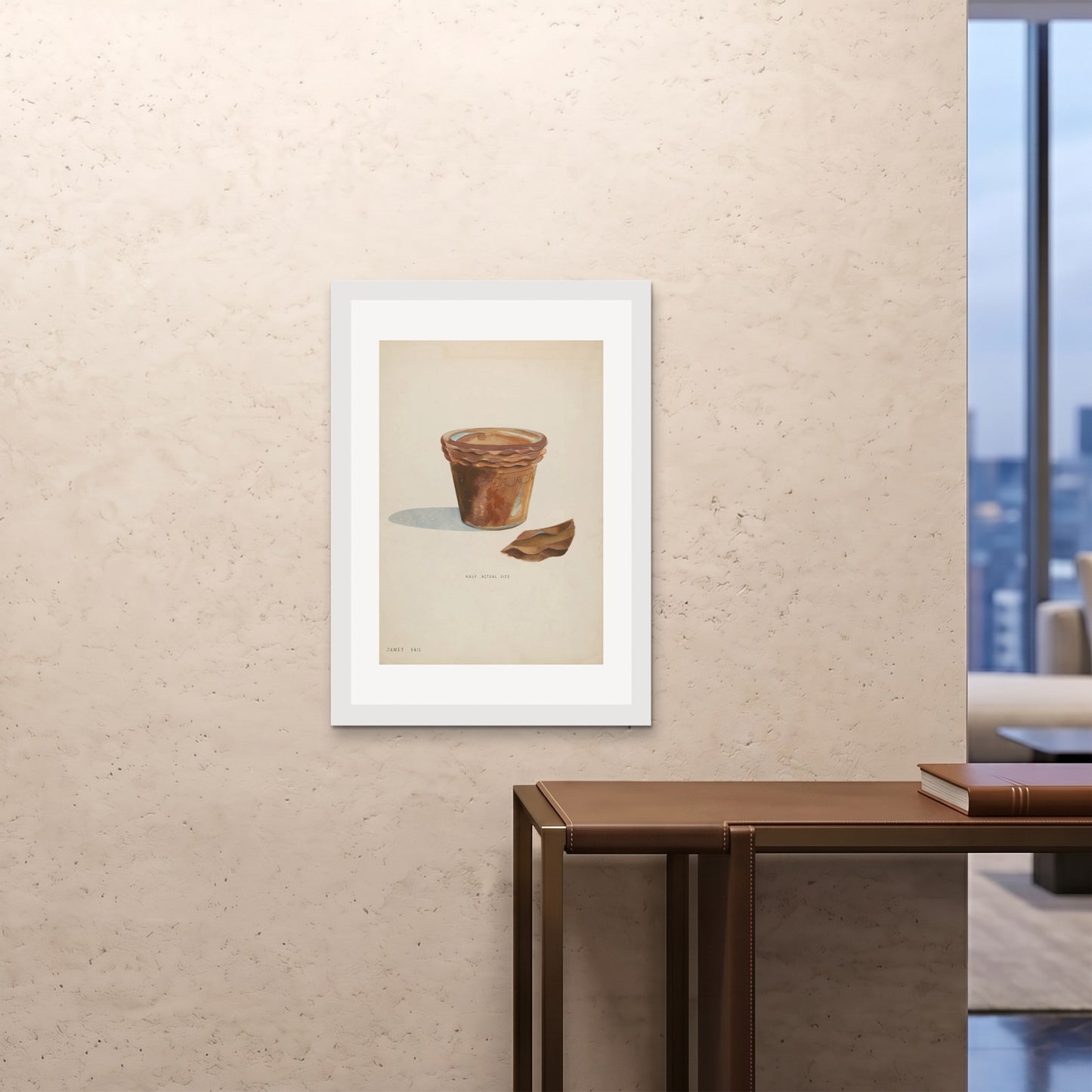 Orlonzo - FRAMED PRINT WHITE A1594x841cm ROOM