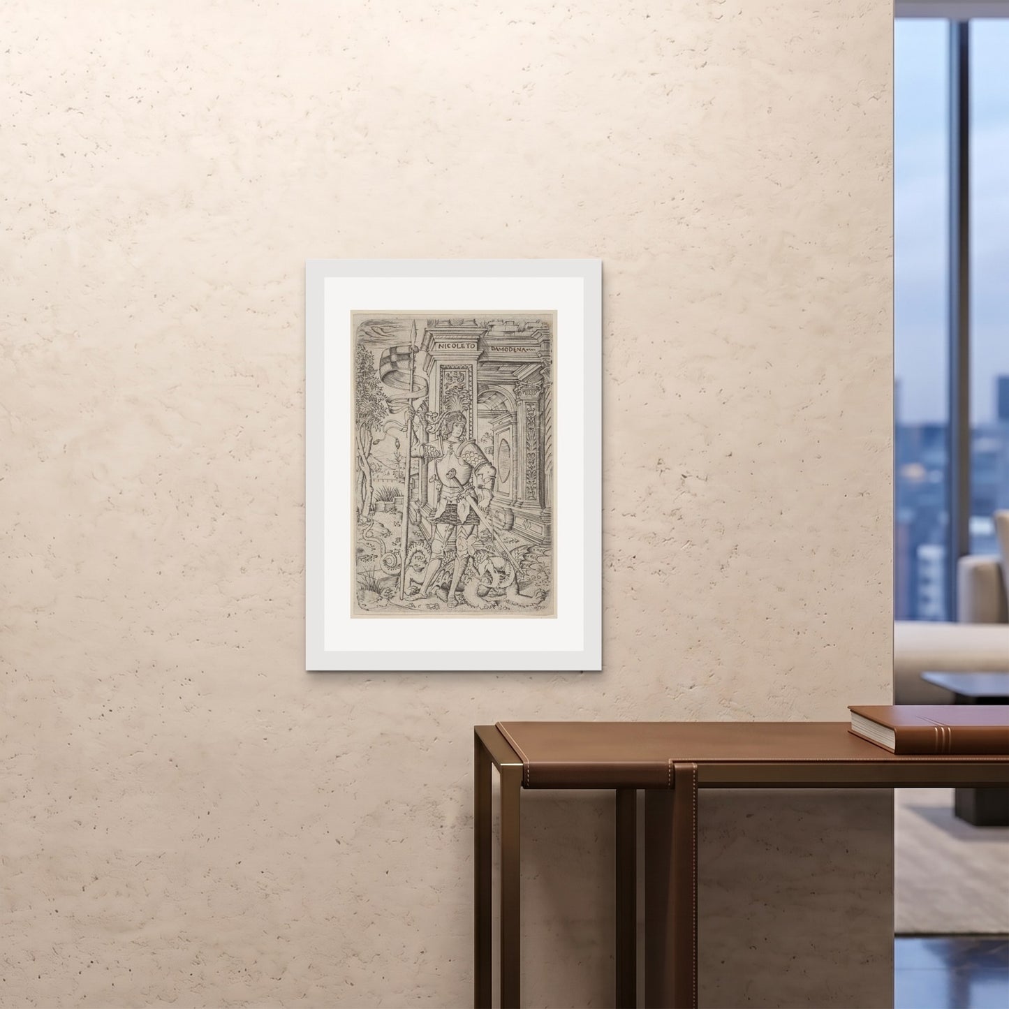 Orlonzo - FRAMED PRINT WHITE A1594x841cm ROOM