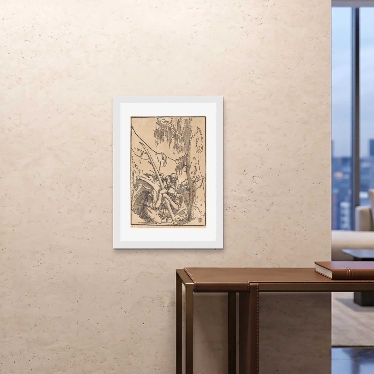 Orlonzo - FRAMED PRINT WHITE A1594x841cm ROOM