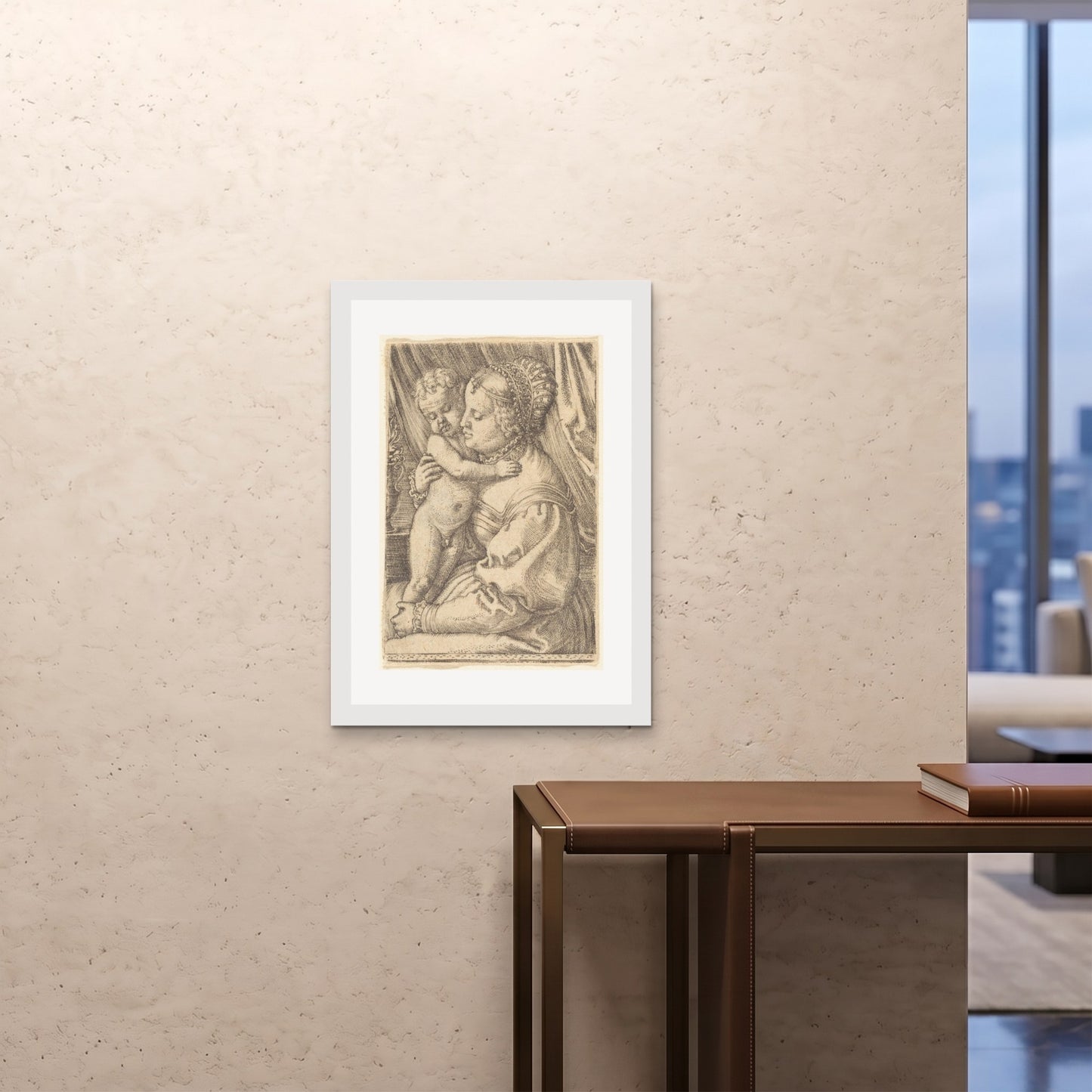 Orlonzo - FRAMED PRINT WHITE A1594x841cm ROOM