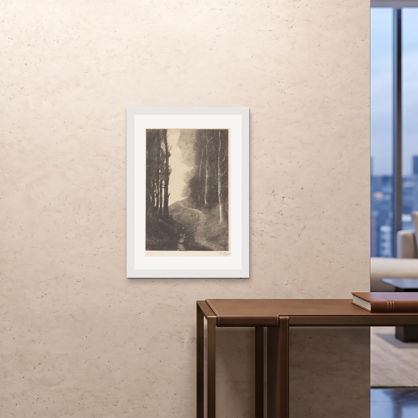 Orlonzo - FRAMED PRINT WHITE A1594x841cm ROOM