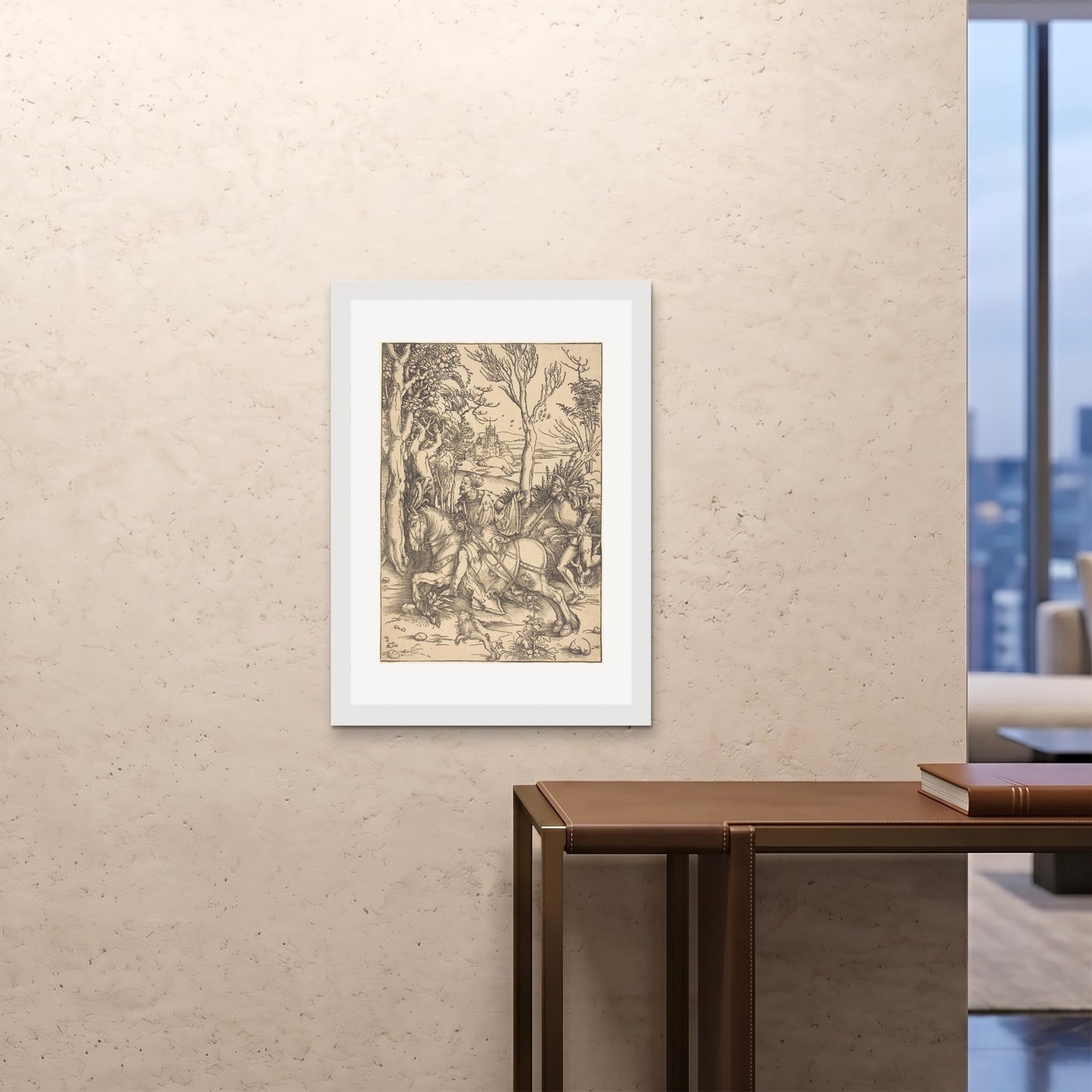 Orlonzo - FRAMED PRINT WHITE A1594x841cm ROOM