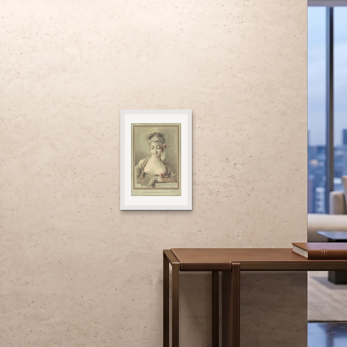 Orlonzo - FRAMED PRINT WHITE A242x594cm ROOM
