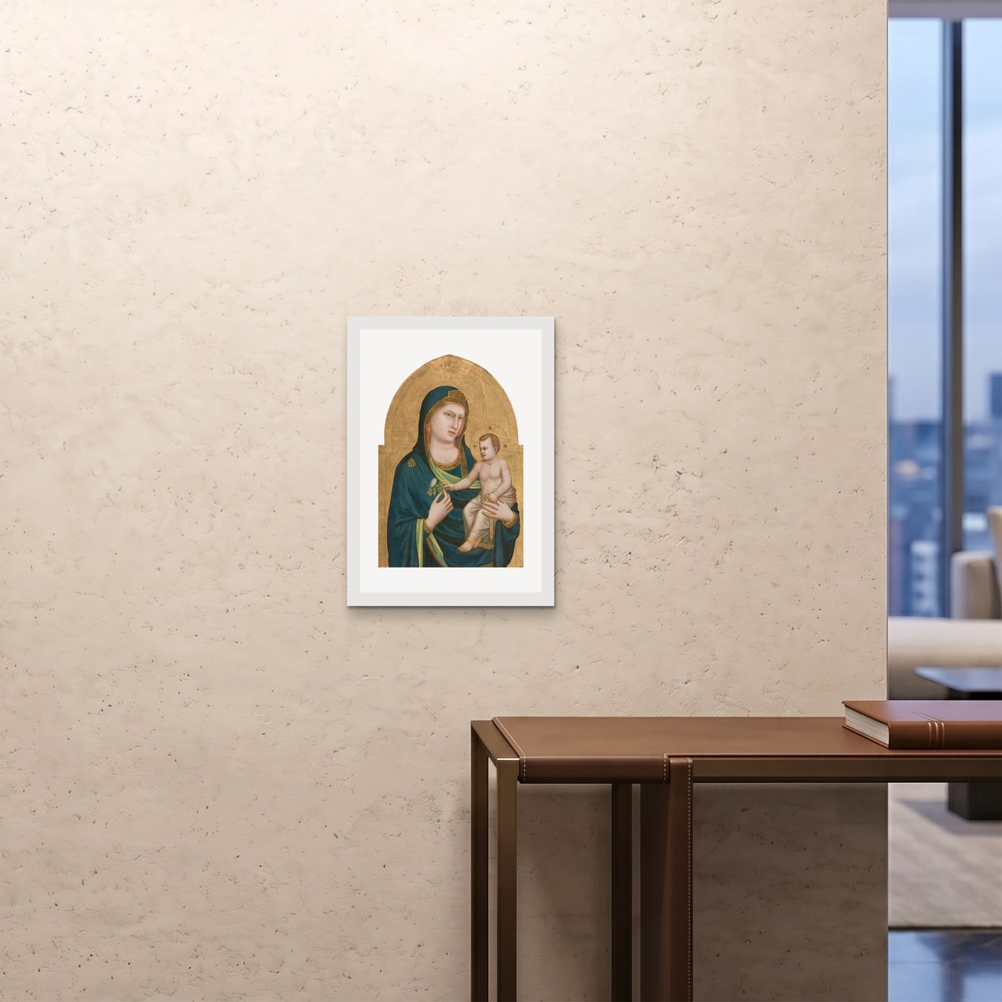 Orlonzo - FRAMED PRINT WHITE A242x594cm ROOM