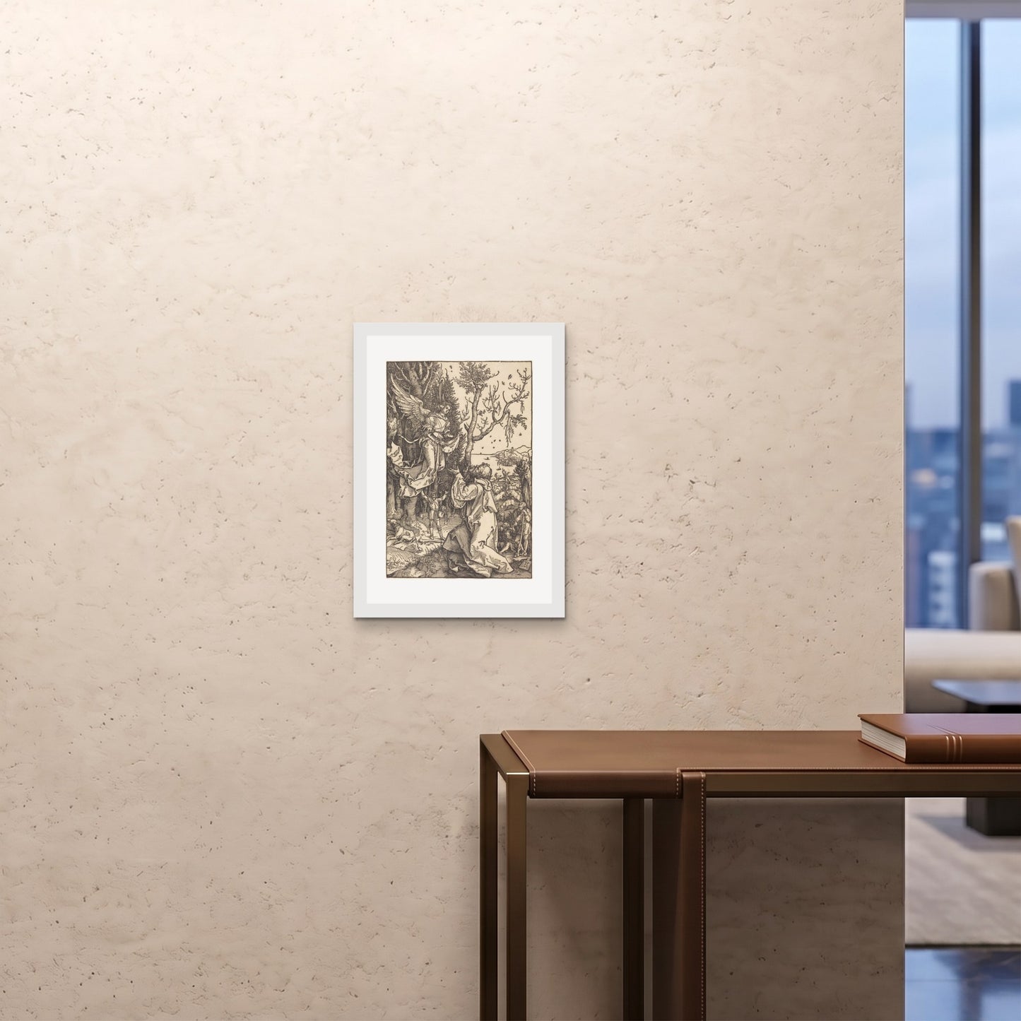 Orlonzo - FRAMED PRINT WHITE A242x594cm ROOM
