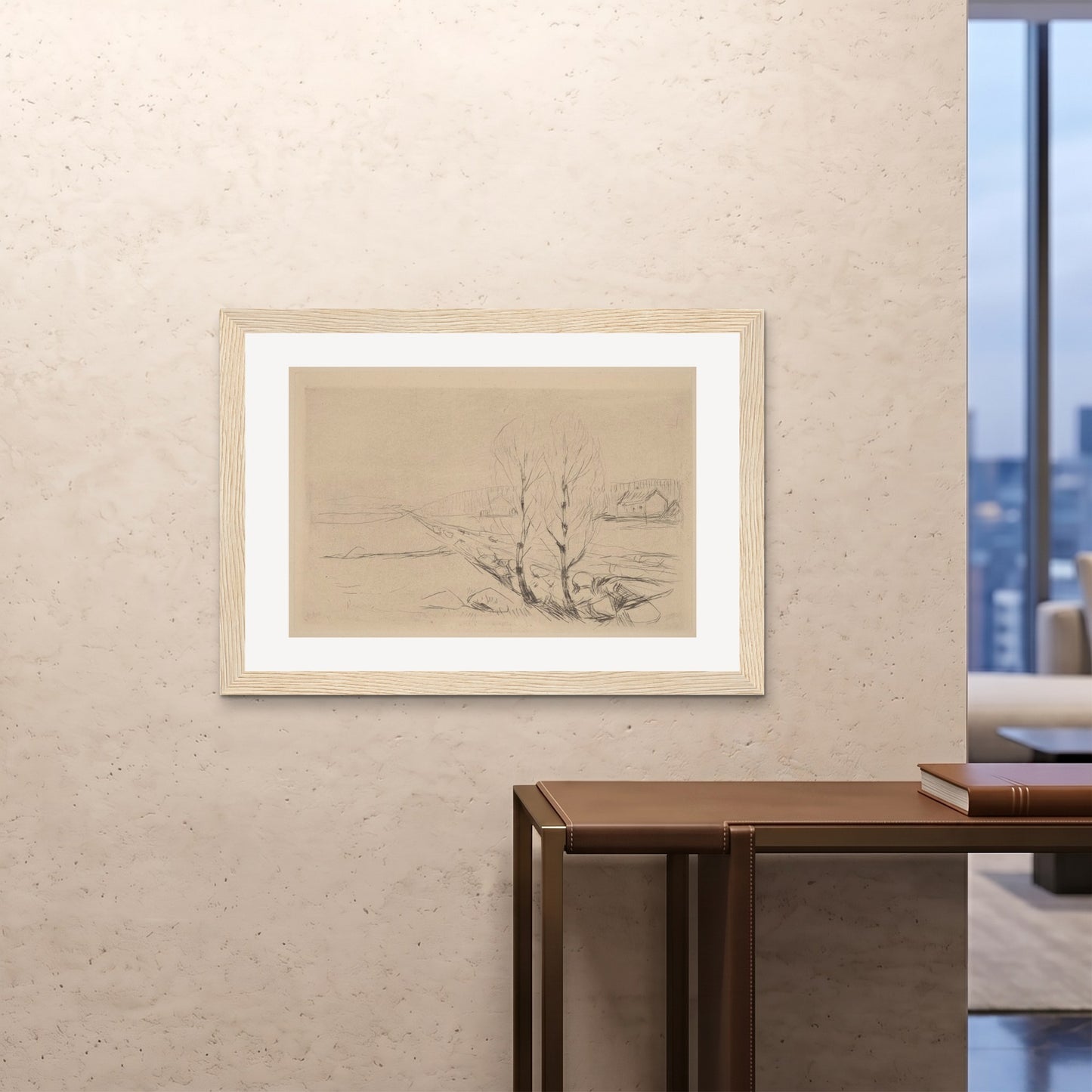 Orlonzo - FRAMED PRINT WOOD 10070cm4028 ROOM