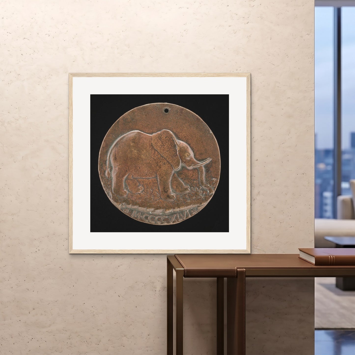 Orlonzo - FRAMED PRINT WOOD 100x100cm40x40 ROOM