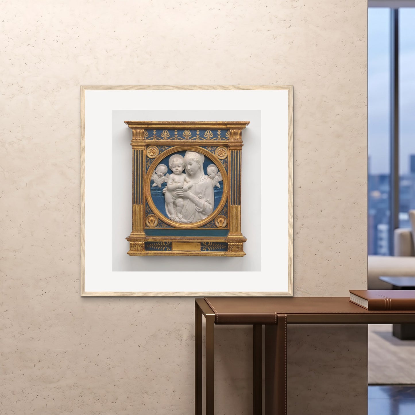 Orlonzo - FRAMED PRINT WOOD 100x100cm40x40 ROOM