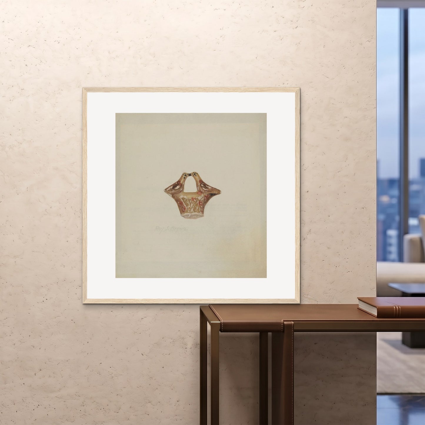 Orlonzo - FRAMED PRINT WOOD 100x100cm40x40 ROOM