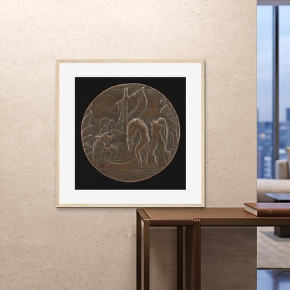 Orlonzo - FRAMED PRINT WOOD 100x100cm40x40 ROOM