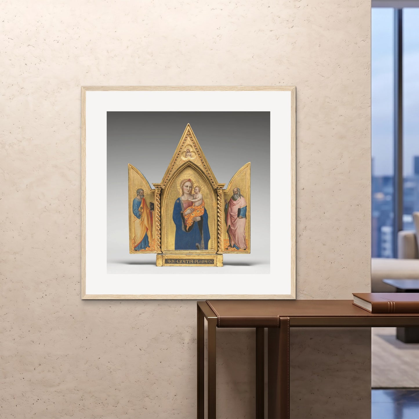 Orlonzo - FRAMED PRINT WOOD 100x100cm40x40 ROOM
