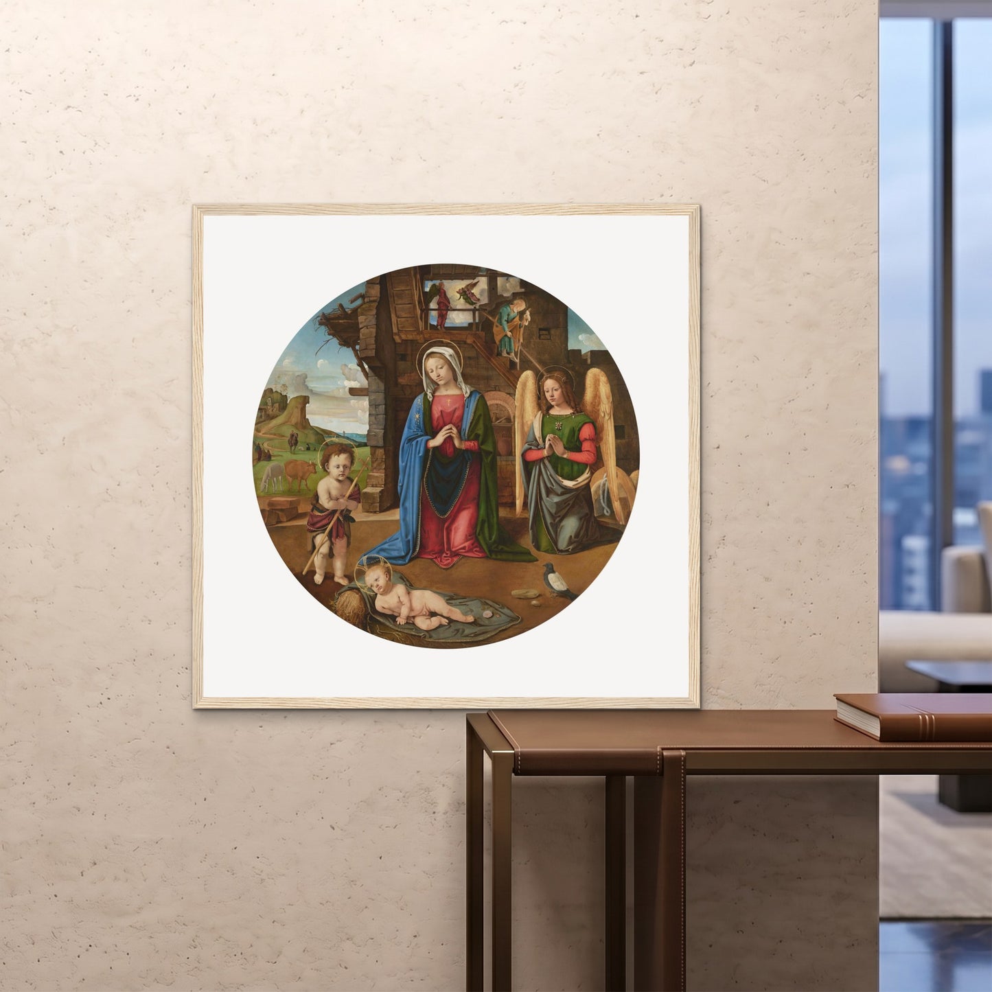 Orlonzo - FRAMED PRINT WOOD 100x100cm40x40 ROOM