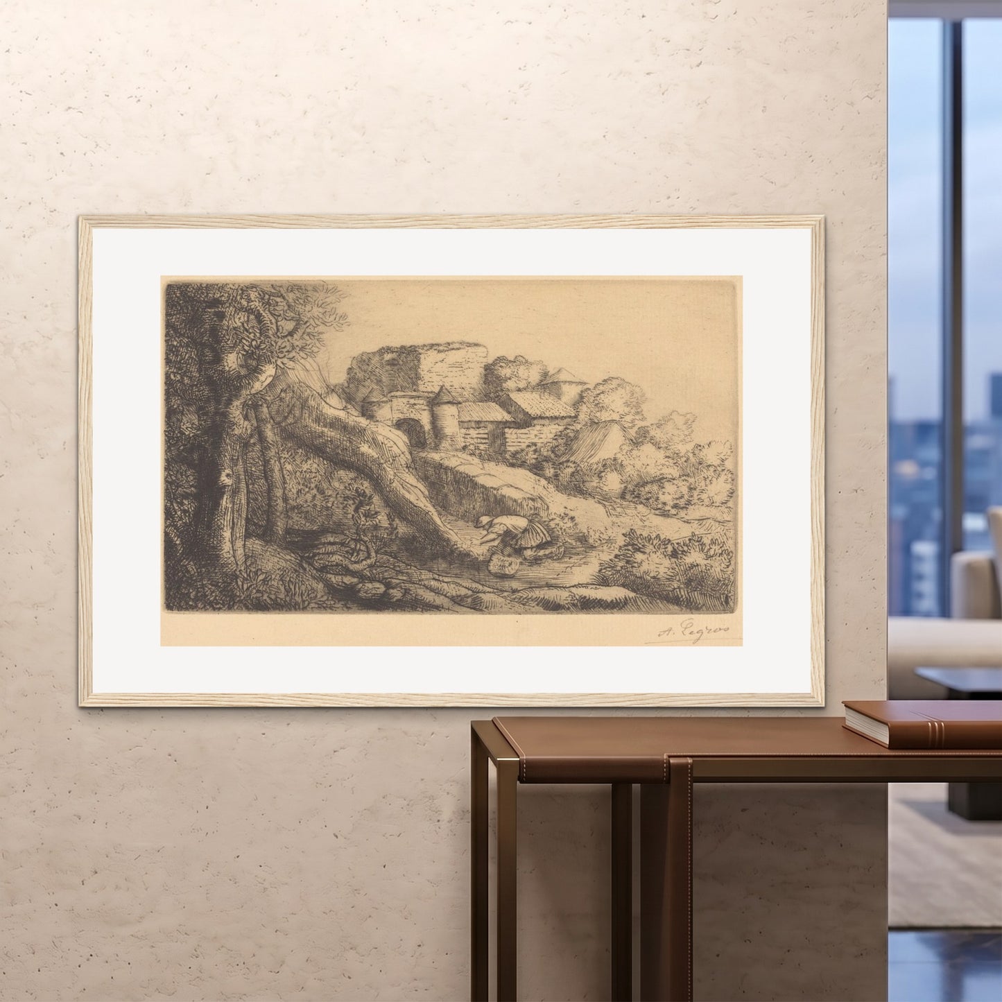 Orlonzo - FRAMED PRINT WOOD 150100cm6040 ROOM