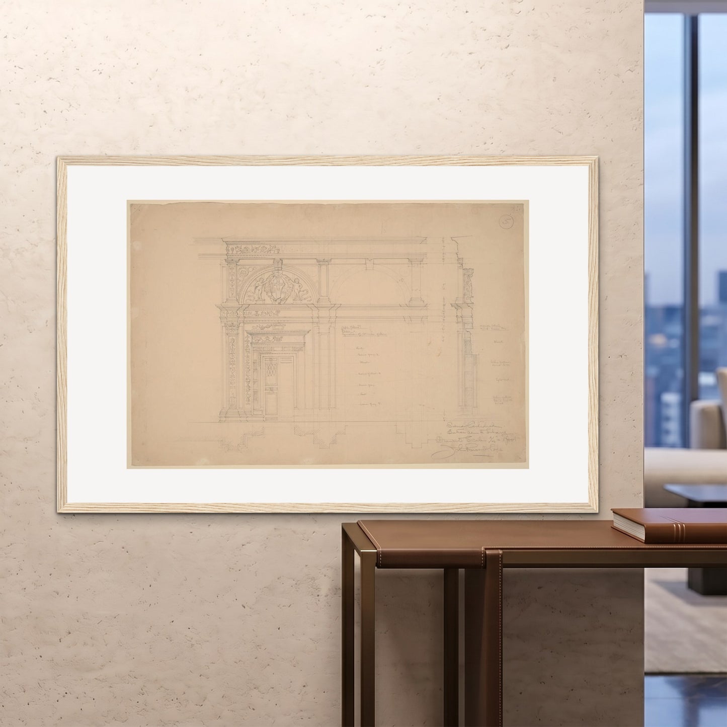 Orlonzo - FRAMED PRINT WOOD 150100cm6040 ROOM
