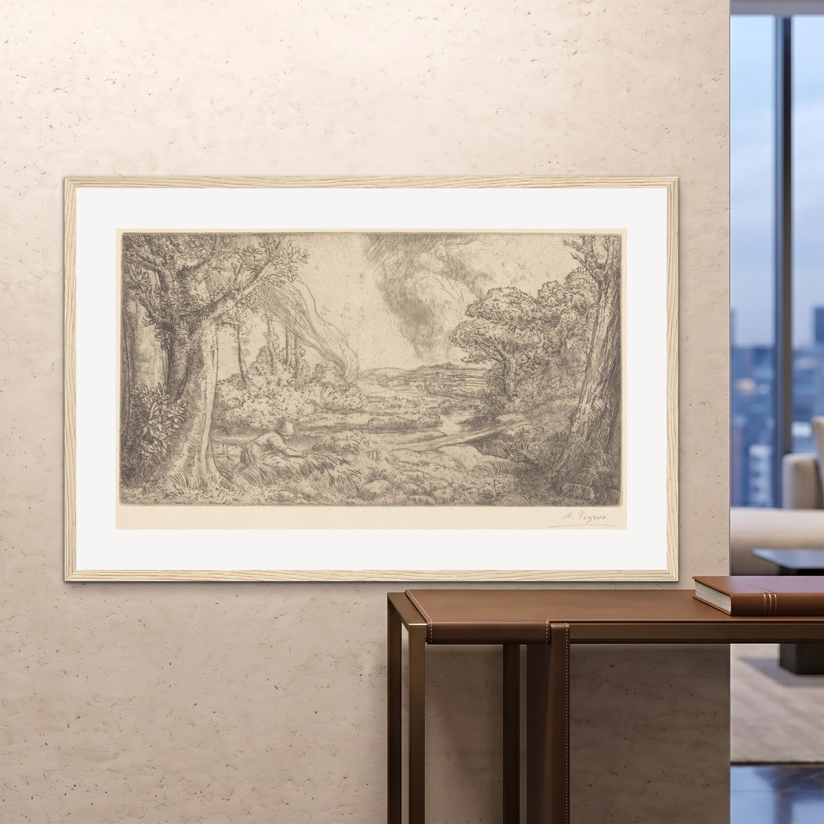 Orlonzo - FRAMED PRINT WOOD 150100cm6040 ROOM