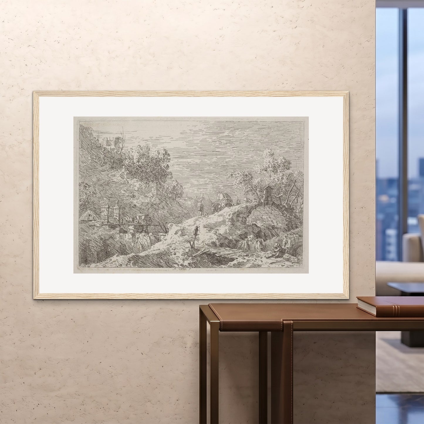 Orlonzo - FRAMED PRINT WOOD 150100cm6040 ROOM