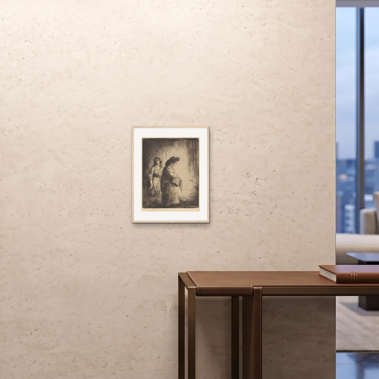 Orlonzo - FRAMED PRINT WOOD 16x2040x50cm ROOM