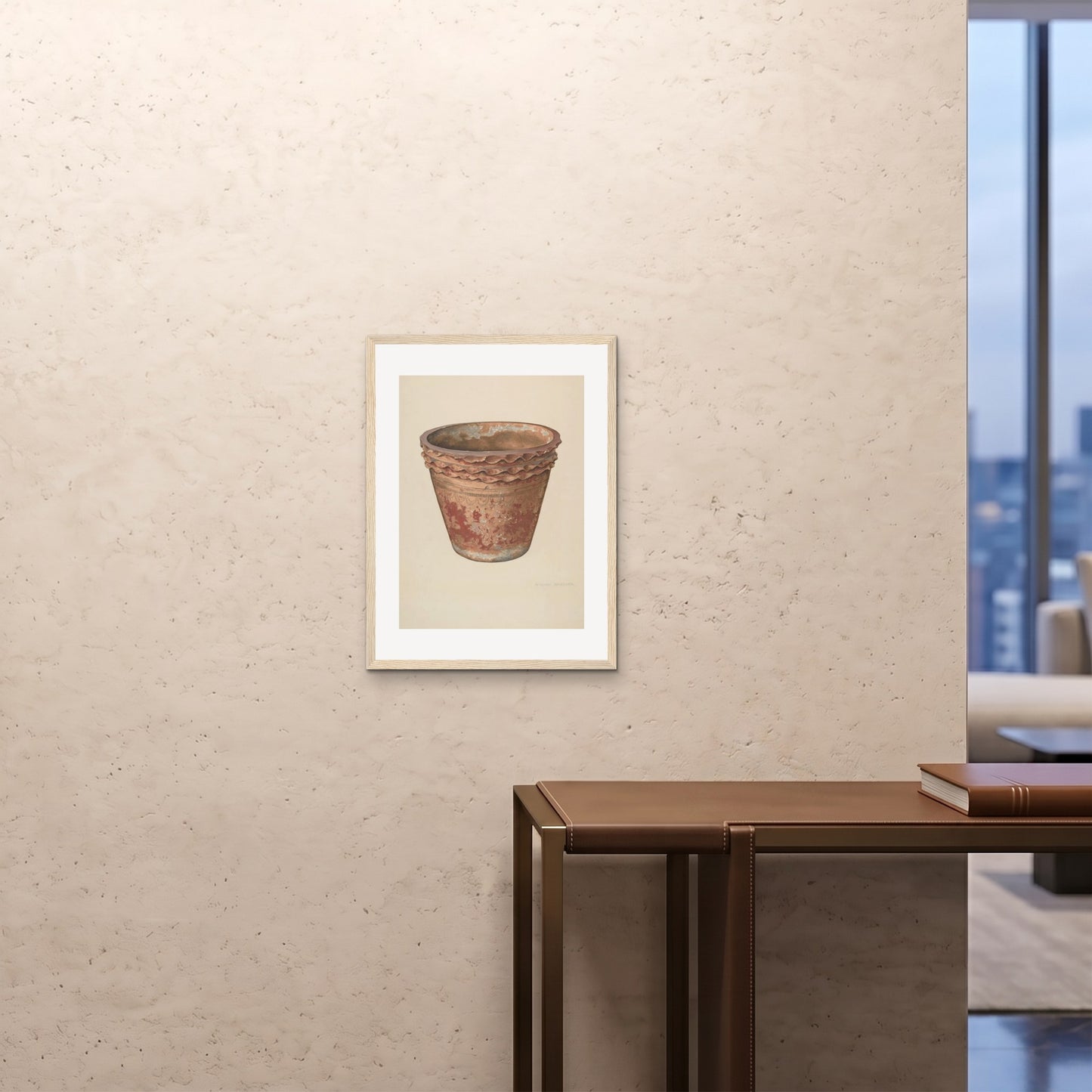 Orlonzo - FRAMED PRINT WOOD 18x2445x60cm ROOM