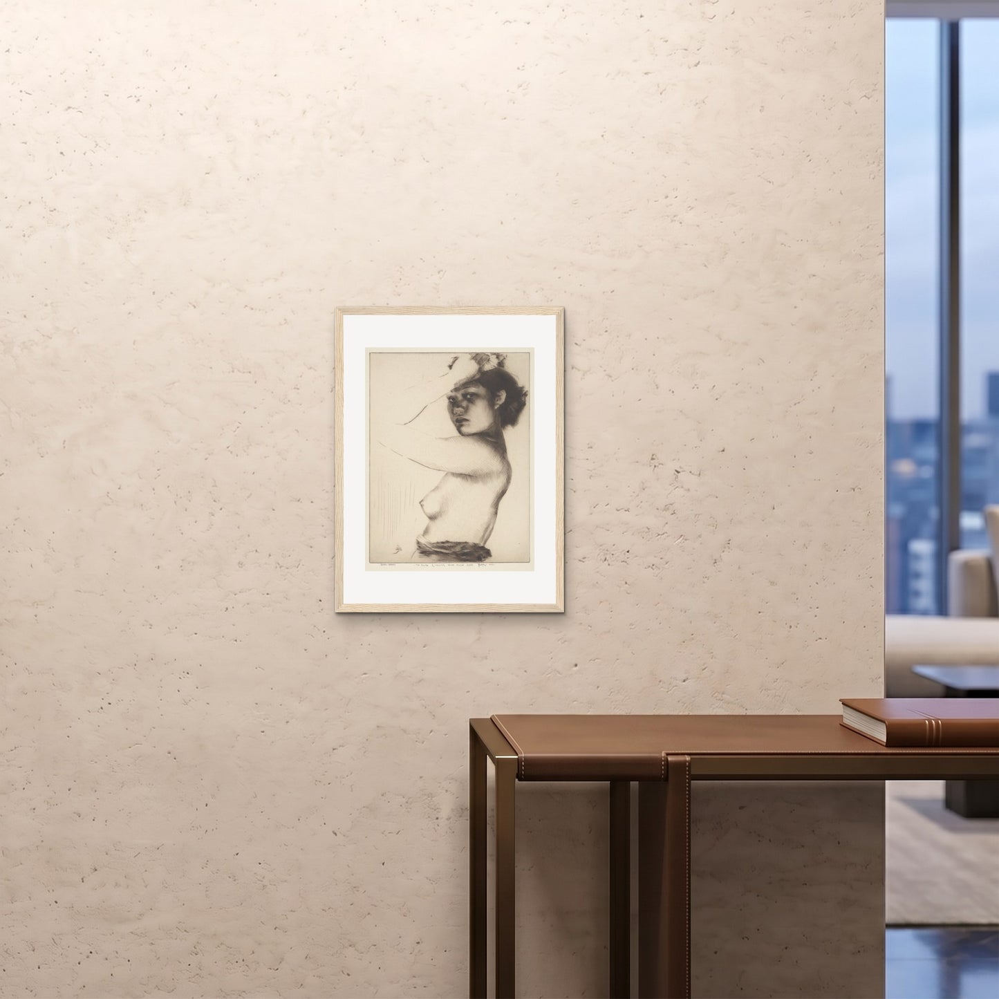Orlonzo - FRAMED PRINT WOOD 18x2445x60cm ROOM