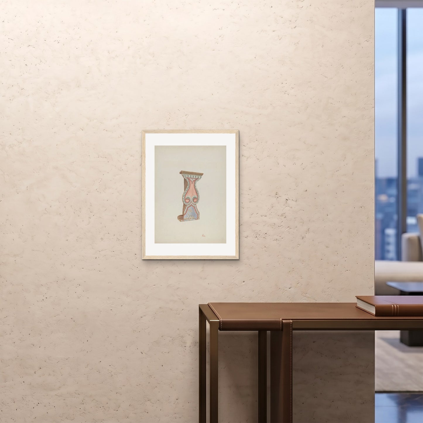 Orlonzo - FRAMED PRINT WOOD 18x2445x60cm ROOM