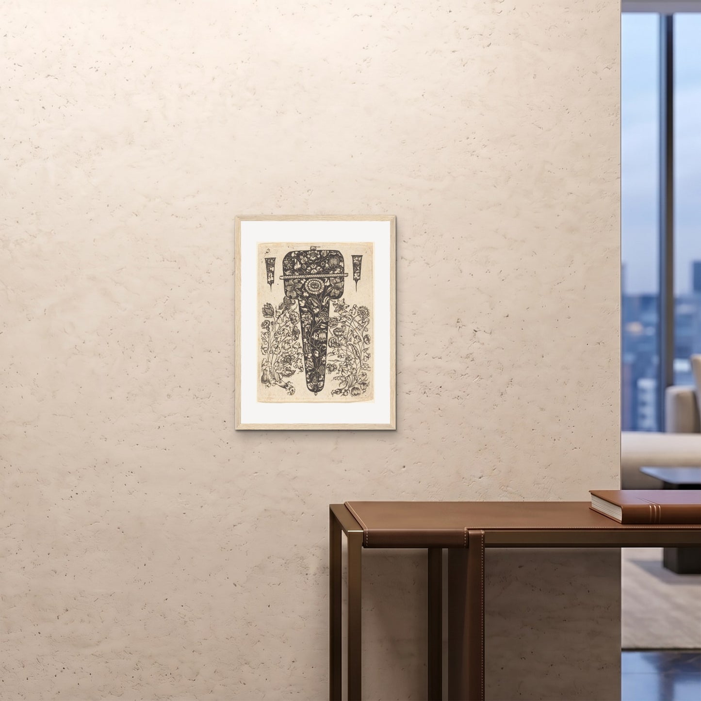 Orlonzo - FRAMED PRINT WOOD 18x2445x60cm ROOM