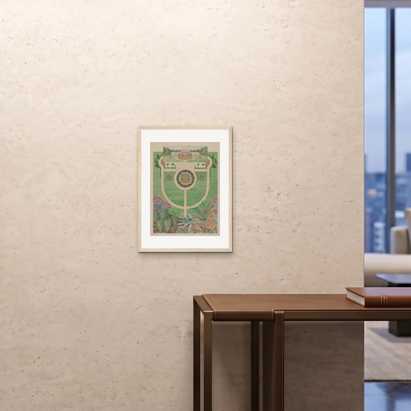 Orlonzo - FRAMED PRINT WOOD 18x2445x60cm ROOM