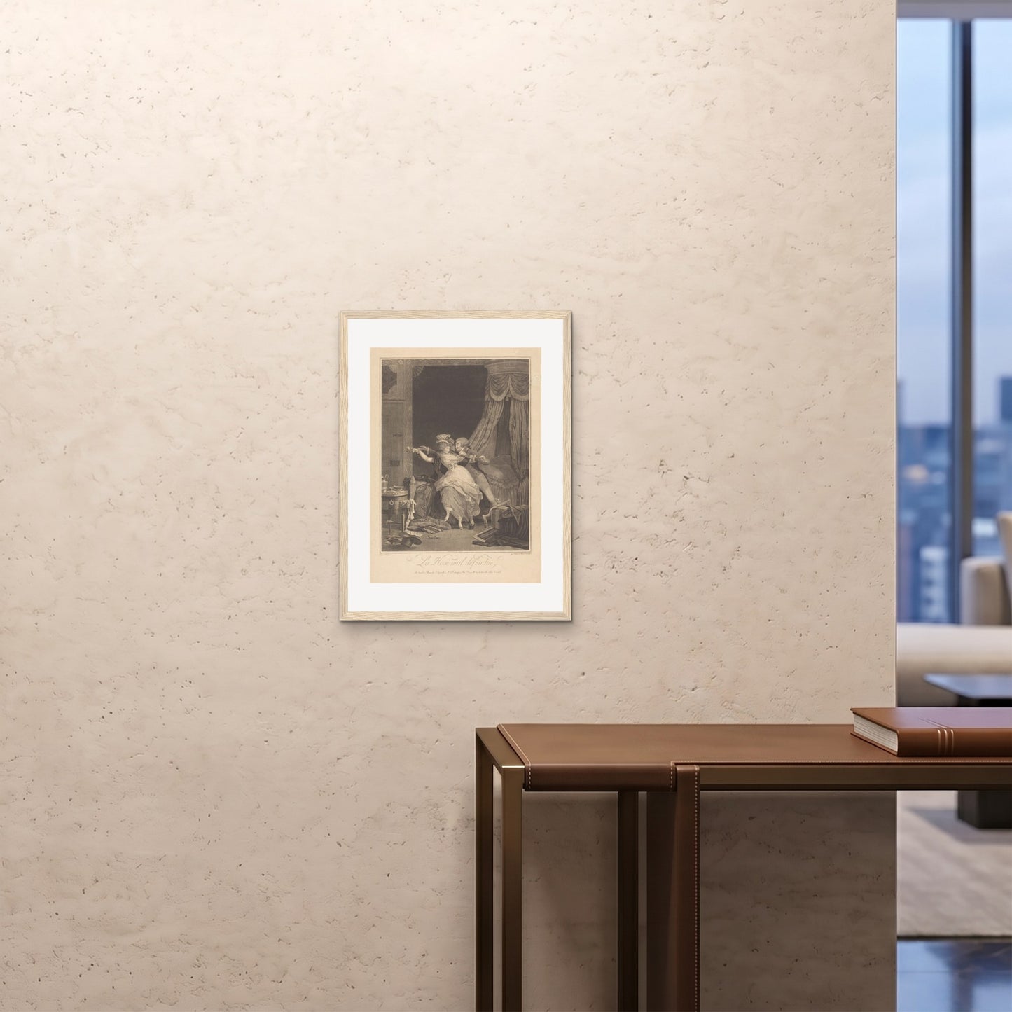 Orlonzo - FRAMED PRINT WOOD 18x2445x60cm ROOM