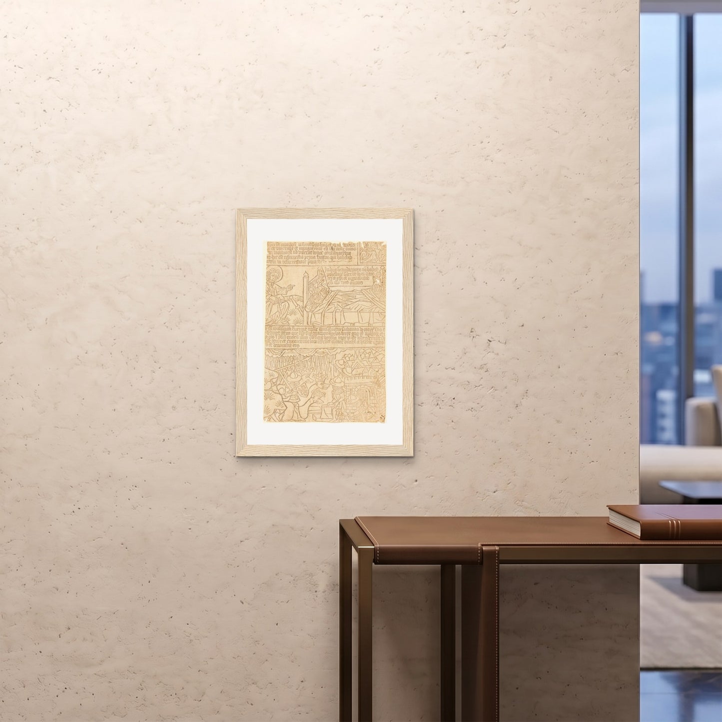 Orlonzo - FRAMED PRINT WOOD 20x2850x70cm ROOM