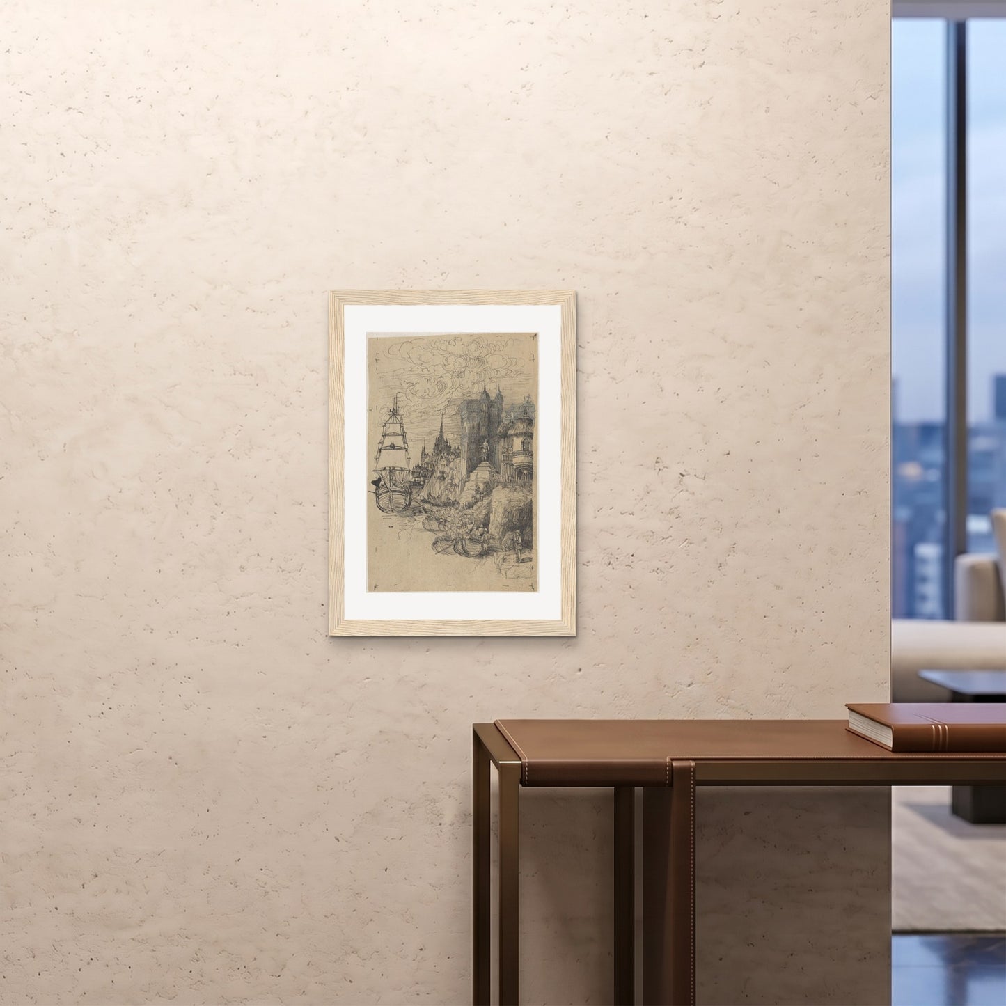 Orlonzo - FRAMED PRINT WOOD 20x2850x70cm ROOM