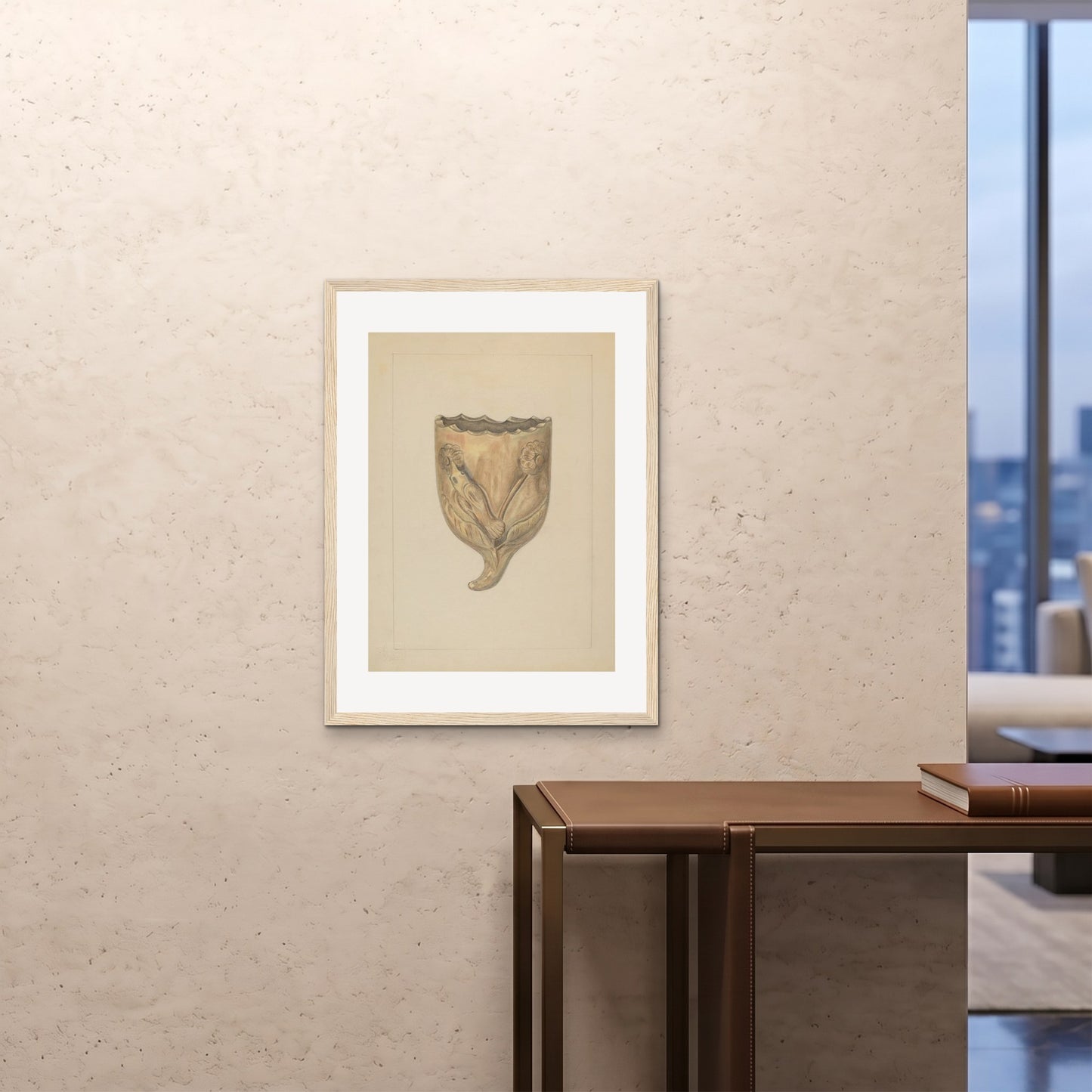 Orlonzo - FRAMED PRINT WOOD 24x3260x80cm ROOM